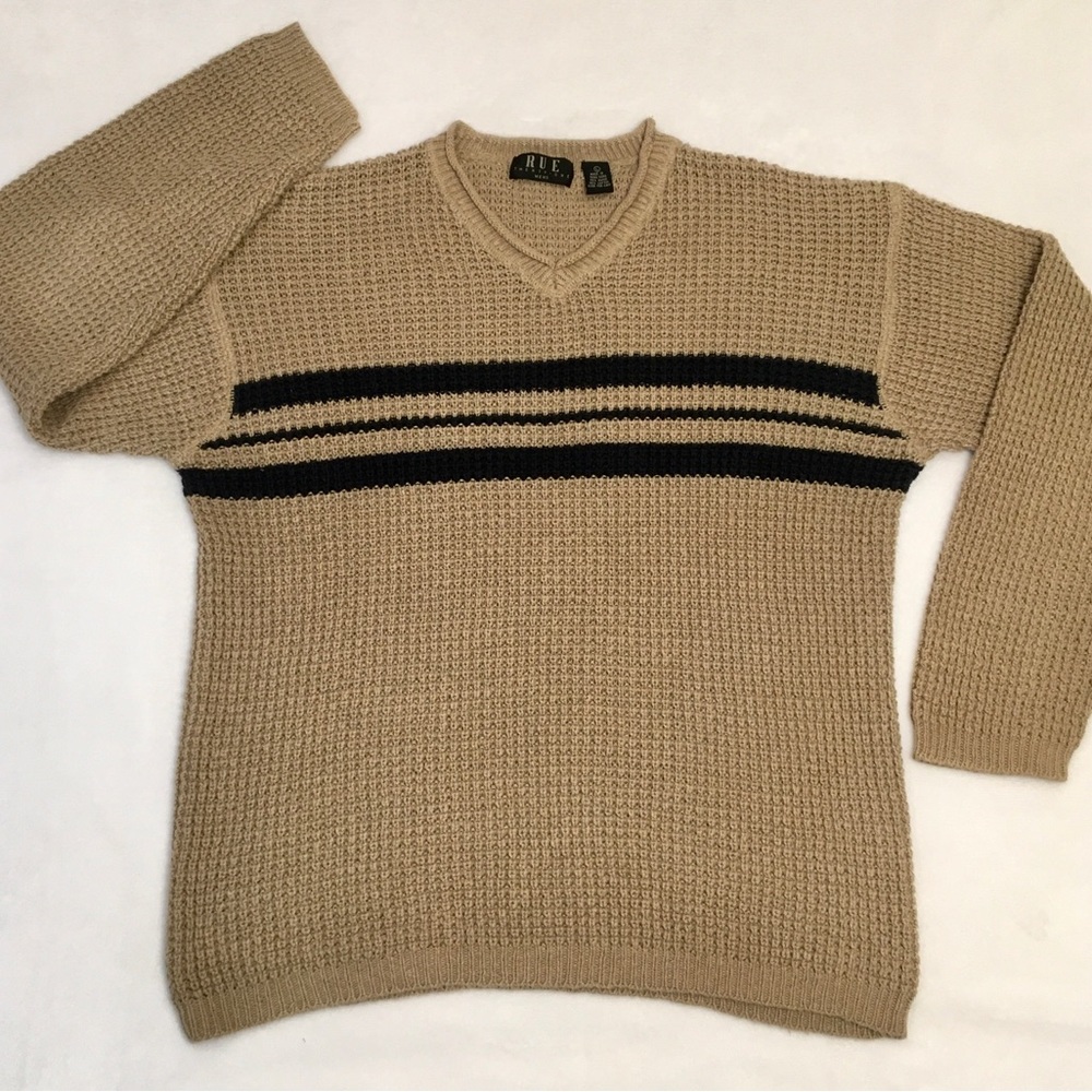 Vintage Heavy Knit Casual pullover Sweatshirt Adult Size Large